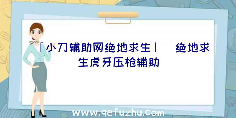 「小刀辅助网绝地求生」|绝地求生虎牙压枪辅助